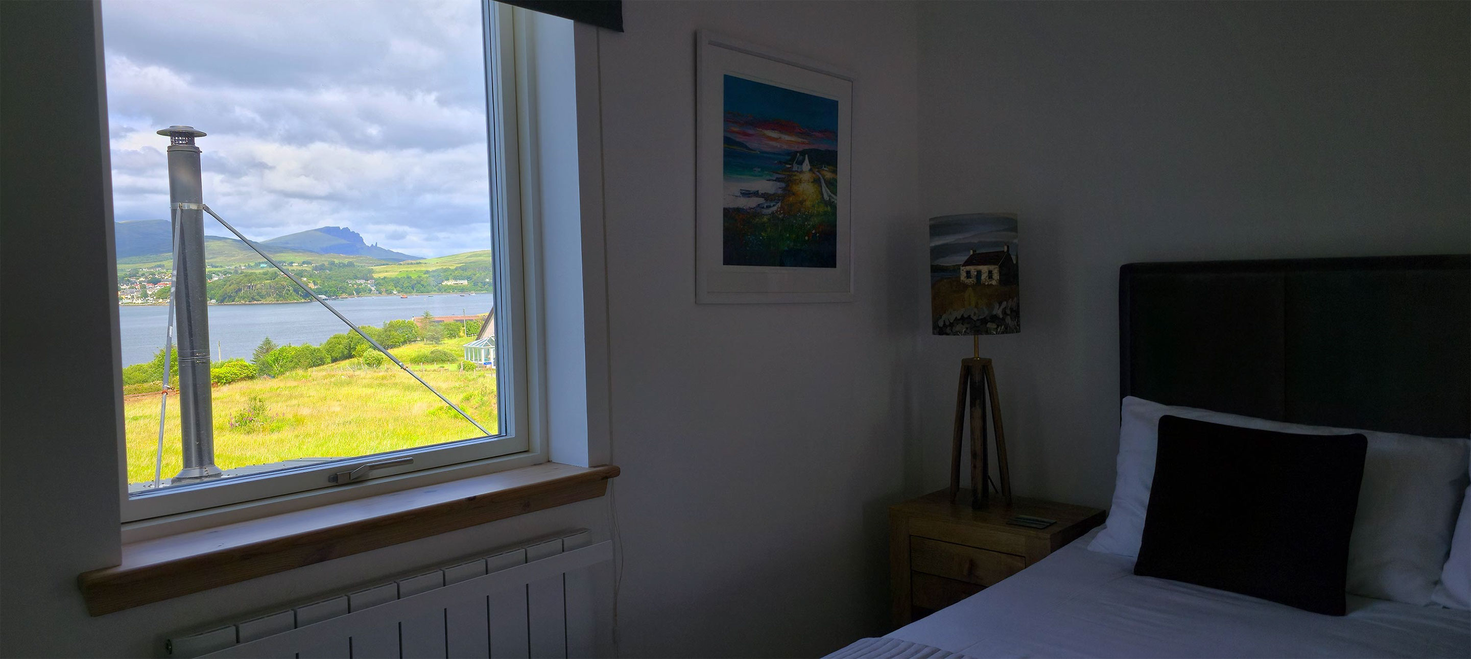 Enjoy stunning sea views from Taransay House luxury bed and breakfast accommodation in Portree